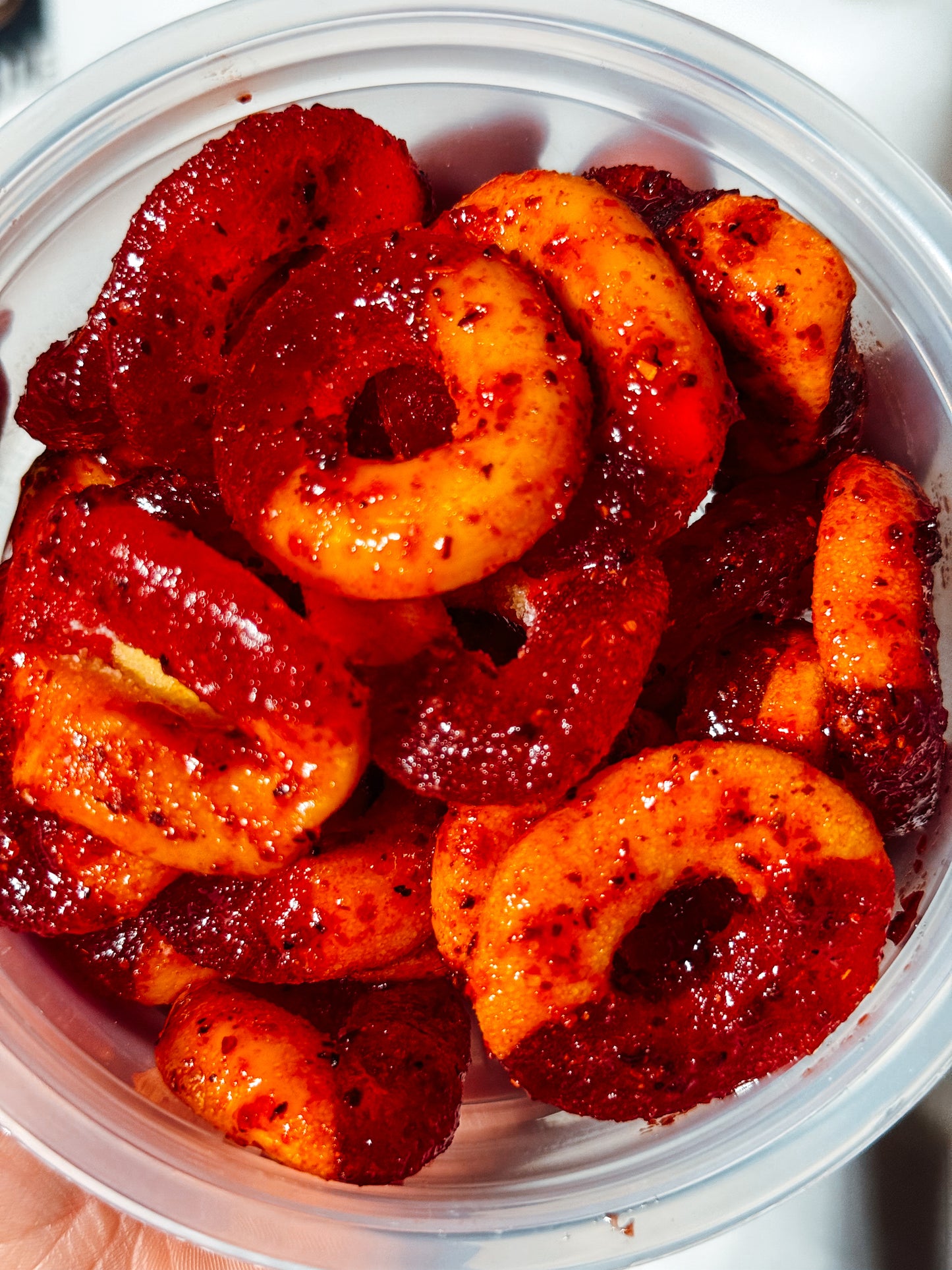 Gooey peach rings